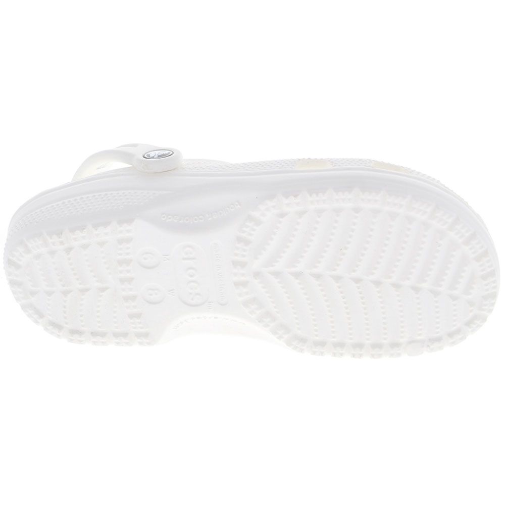 Crocs Classic Clog Sandal - Unisex White Sole View