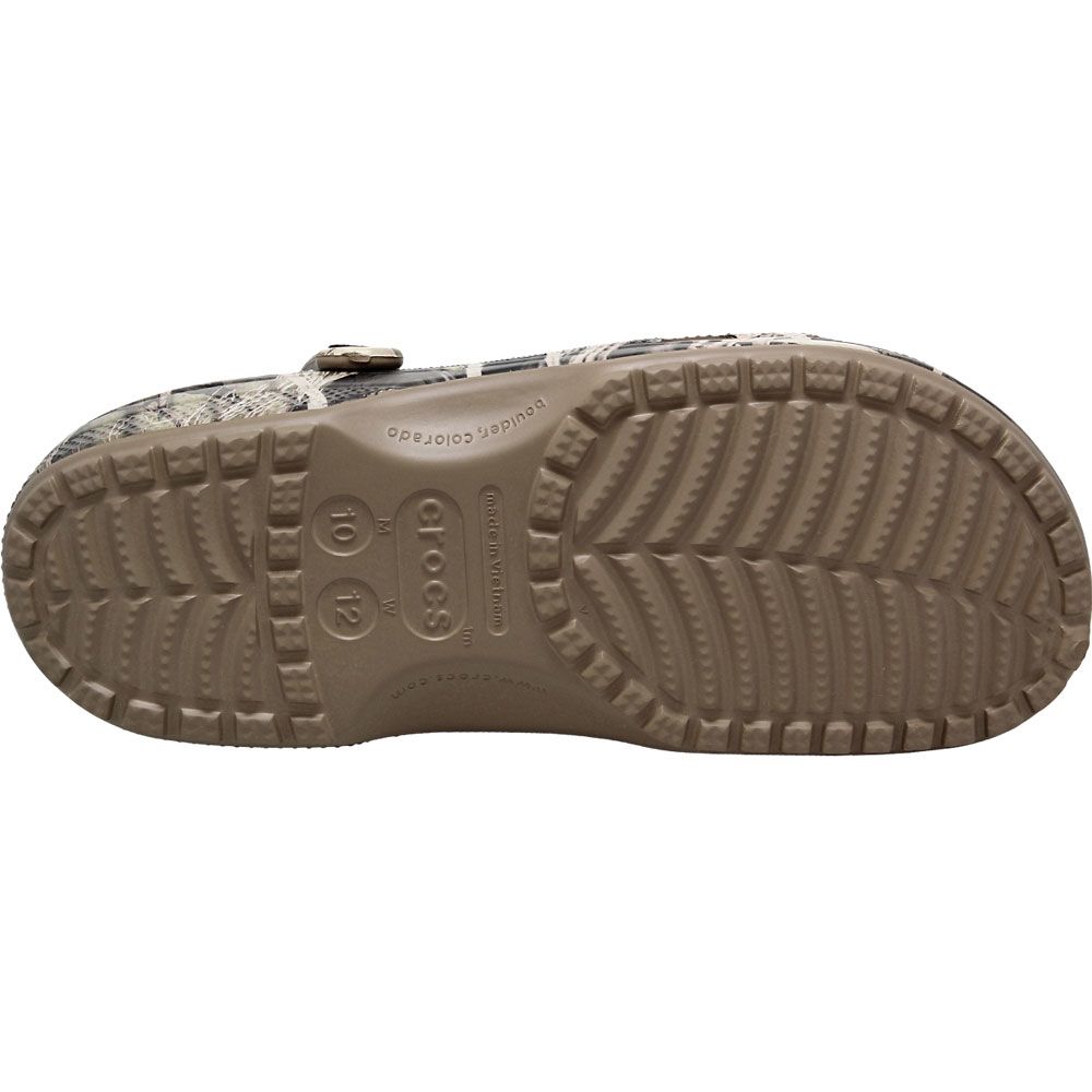 Crocs Realtree Classic Sandals Clogs - Mens Khaki Camo Tan Sole View