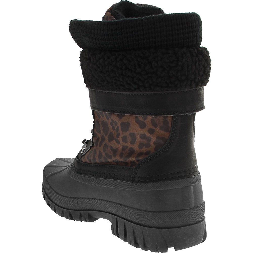 Cougar Creek Winter Boots - Womens Leopard Back View
