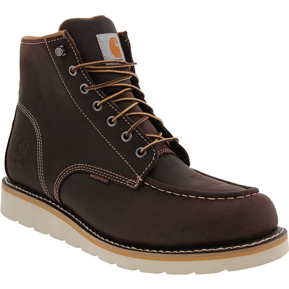 Carhartt 6095 Non-Safety Toe Work Boots - Mens Dark Brown Oil Tanned