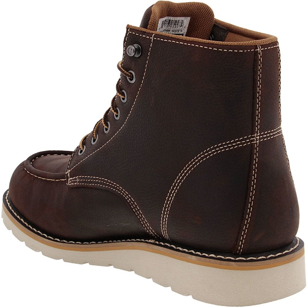 Carhartt 6095 Non-Safety Toe Work Boots - Mens Dark Brown Oil Tanned Back View
