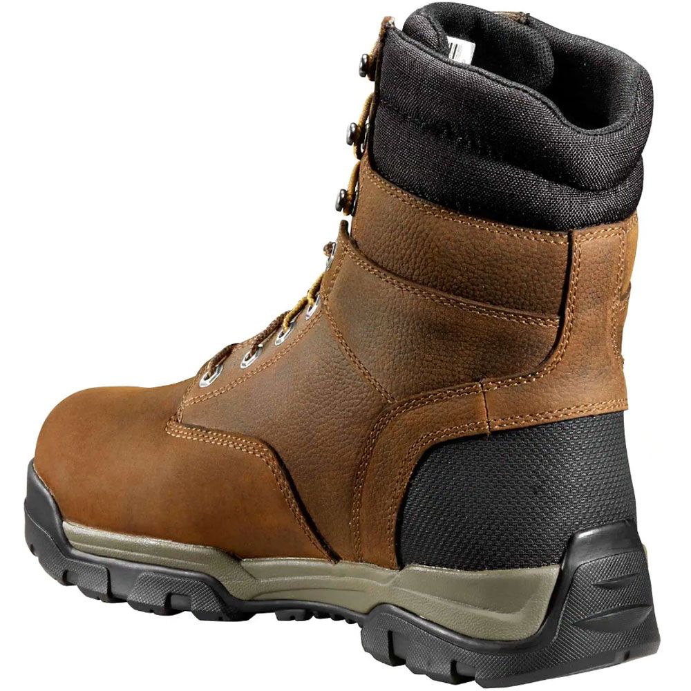 Carhartt Cme8347 Composite Toe Work Boots - Mens Bison Brown Oil Tan Back View