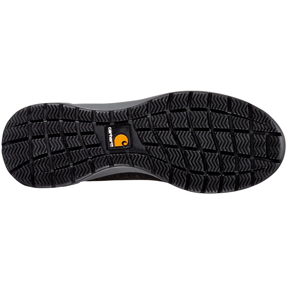 Carhartt Force 3" Sd Blk Logo Non-Safety Toe Work Shoes - Mens Black Grey Sole View