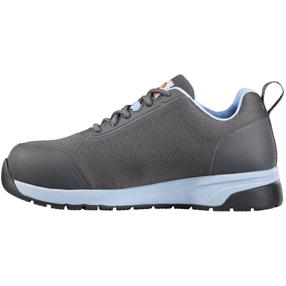 Carhartt Force FA3081 Womens Non-Safety Toe Work Shoes Charcoal Powder Blue Trim Back View