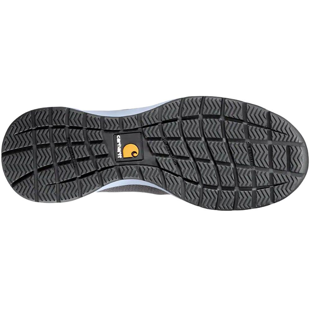 Carhartt Force FA3081 Womens Non-Safety Toe Work Shoes Charcoal Powder Blue Trim Sole View