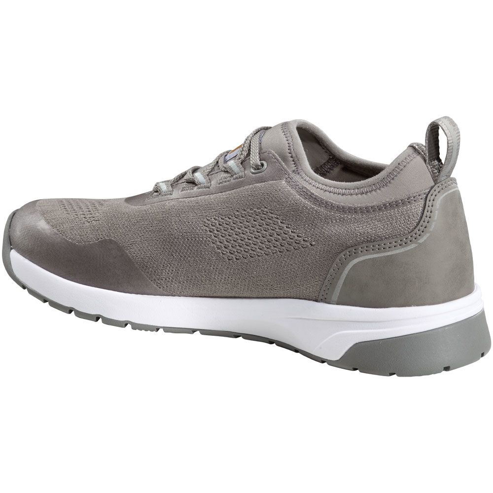 Carhartt Force Athletic Composite Toe Work Shoes - Mens Grey Textile Back View
