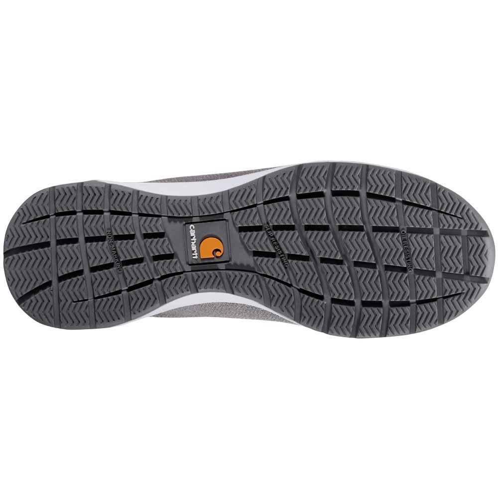 Carhartt Force Athletic Composite Toe Work Shoes - Mens Grey Textile Sole View