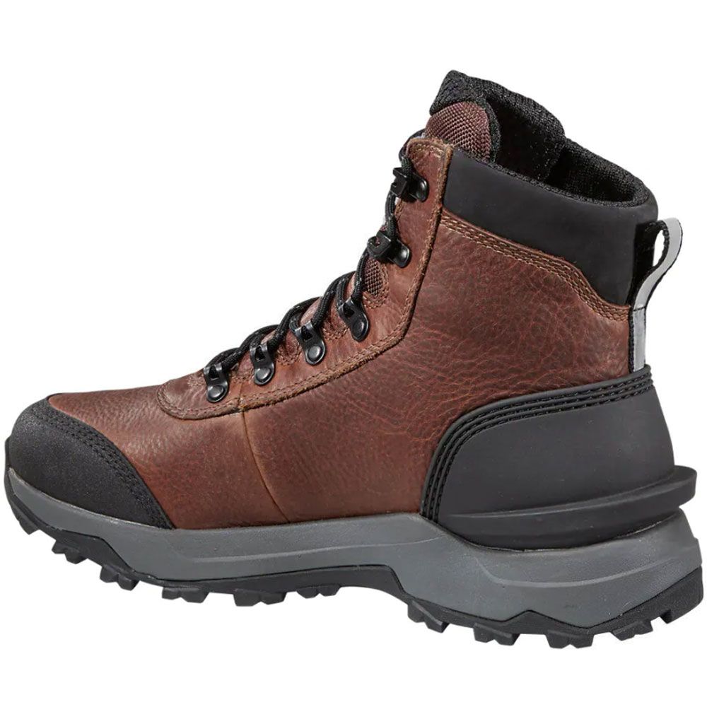 Carhartt FP6039 Insulated Non-Safety Toe Mens Work Boots Red Brown Full Grain Leather Back View