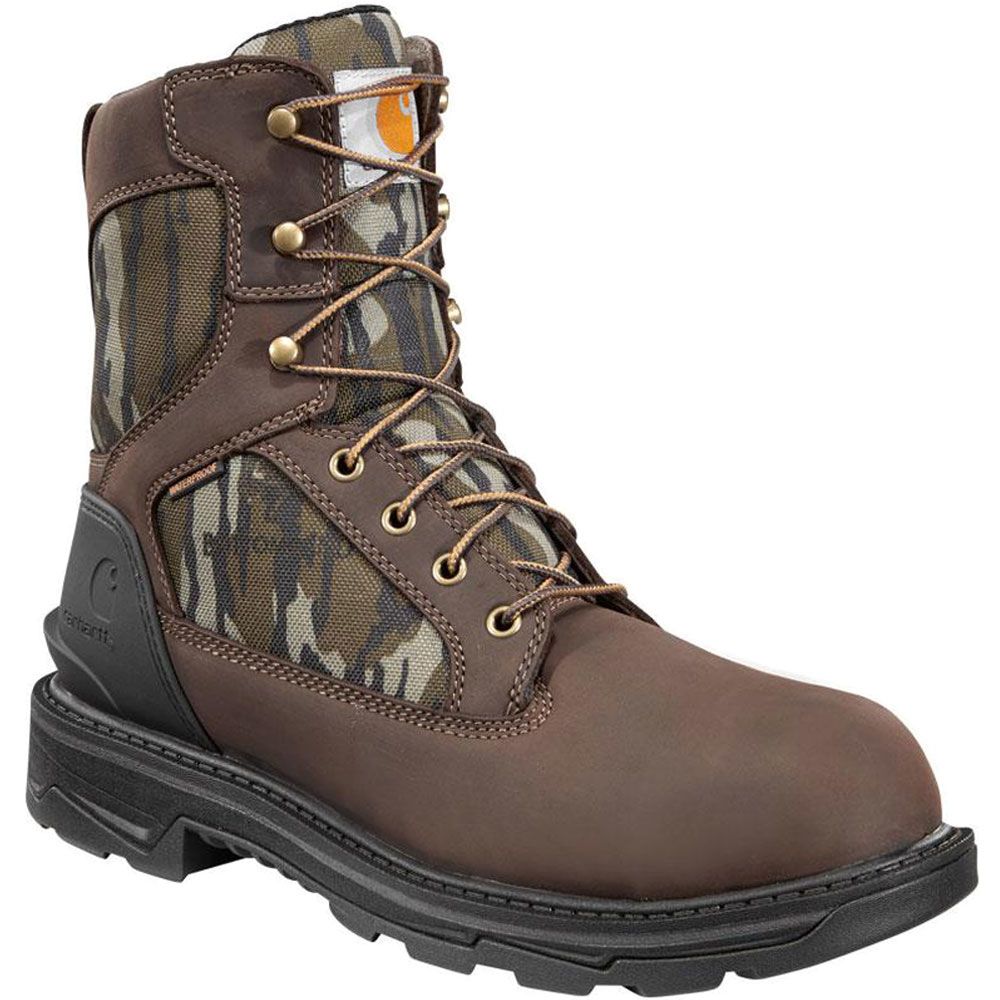 Carhartt Ft8002 8" Wp Hunting Boots - Mens Brown Oil Tan & Camo