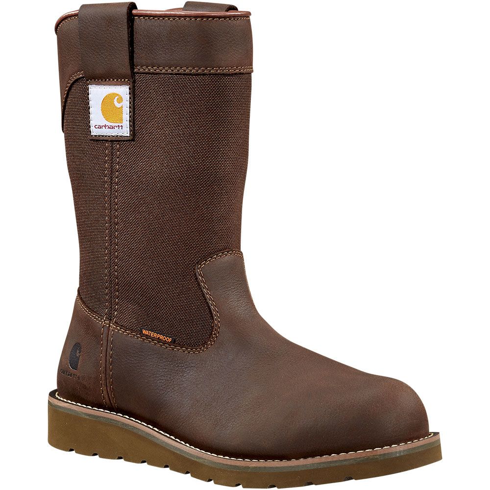 Carhartt FW1230-M Wedge Wellington Safety Toe Work Boots - Mens Dark Brown