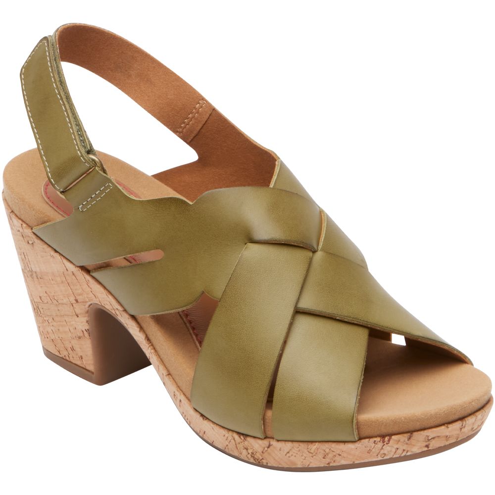 Cobb Hill Alleah Sling Sandals - Womens Avocado