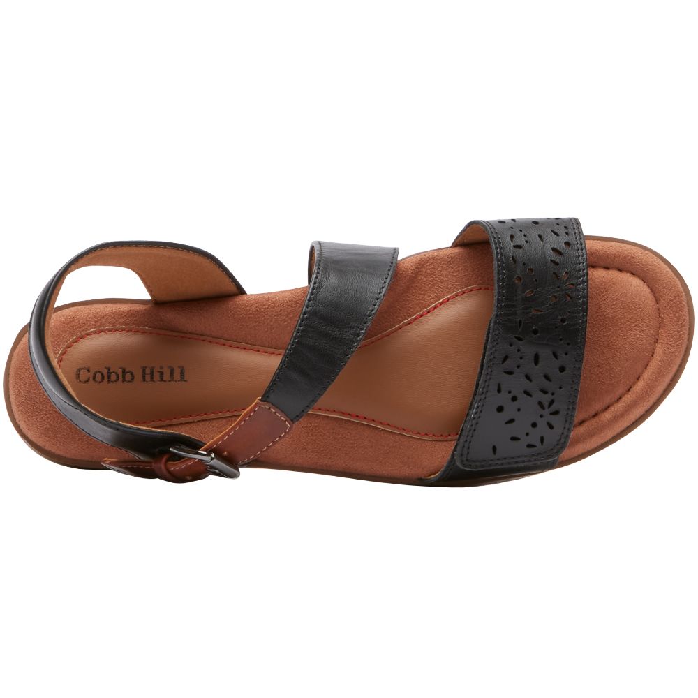 Cobb Hill Zion Sandals - Womens Black Back View