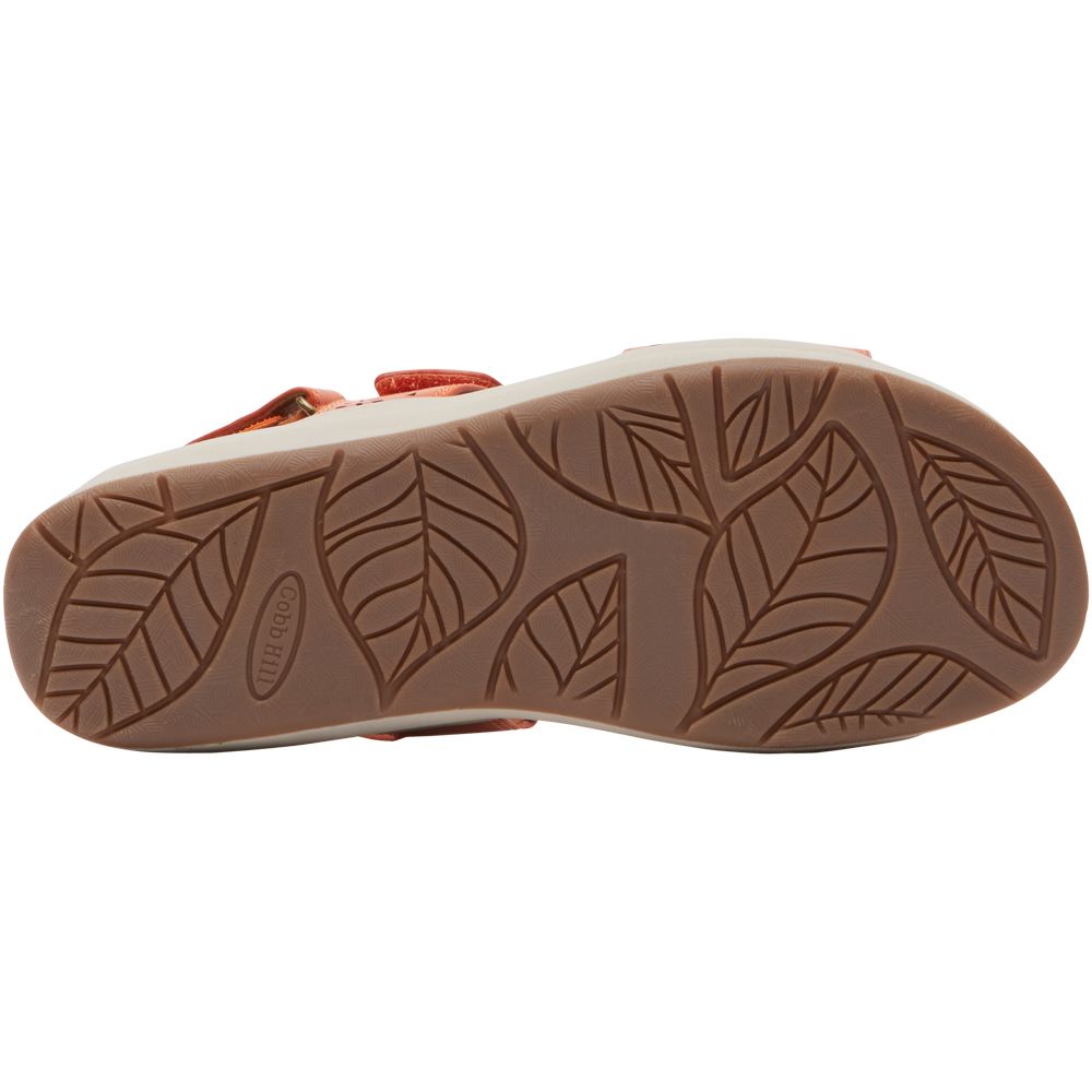 Cobb Hill Tala Asym Sandals - Womens Coral Sole View