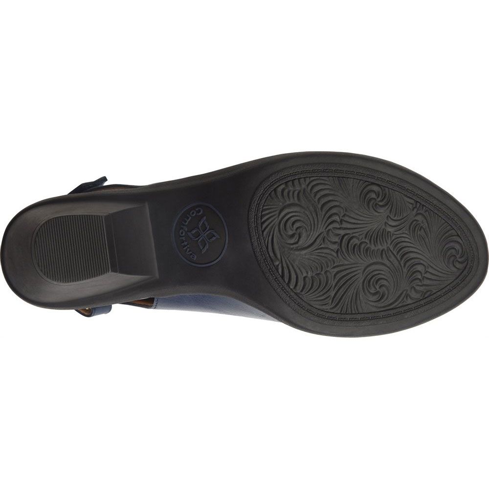 Comfortiva Faye Sandals - Womens Peacoat Navy Blue Sole View