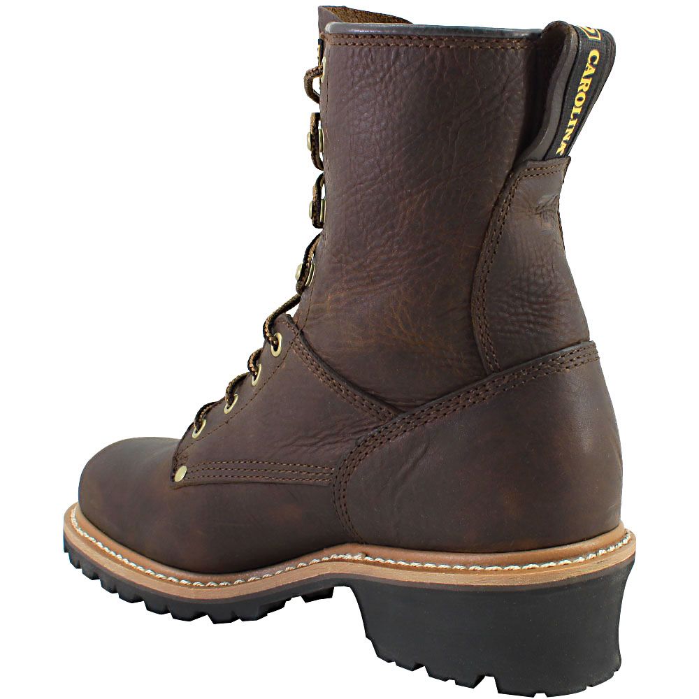 Carolina 1821 Steel Toe Work Boots - Mens Dark Brown Back View