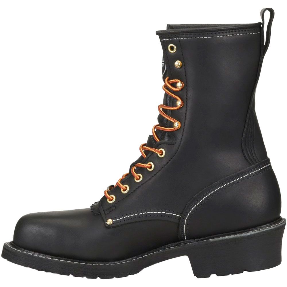 Carolina 1922 Steel Toe Work Boots - Mens Black Back View