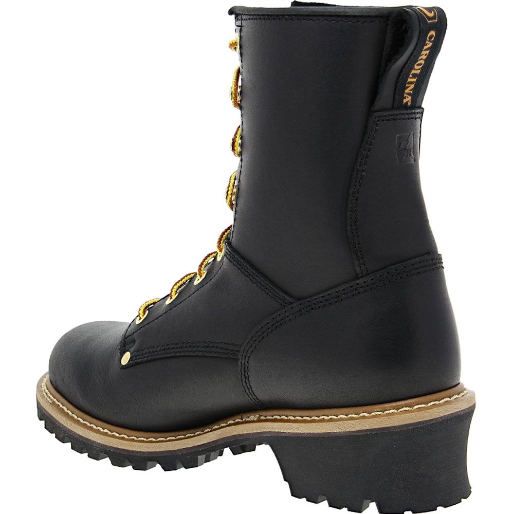 Carolina CA1825 Steel Toe Work Boots - Mens Black Back View