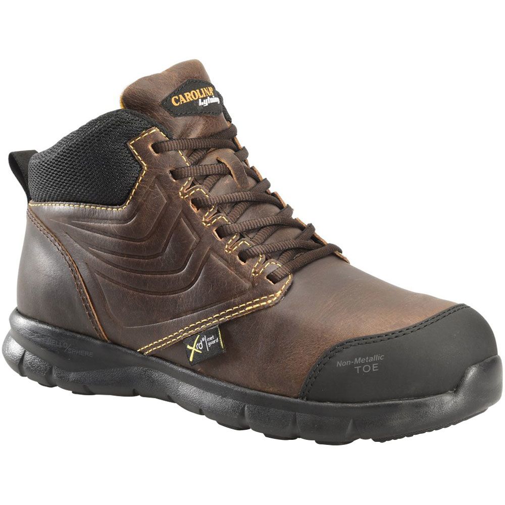 Carolina CA1907 Mens Comp Toe Athletic Work Boots Dark Brown