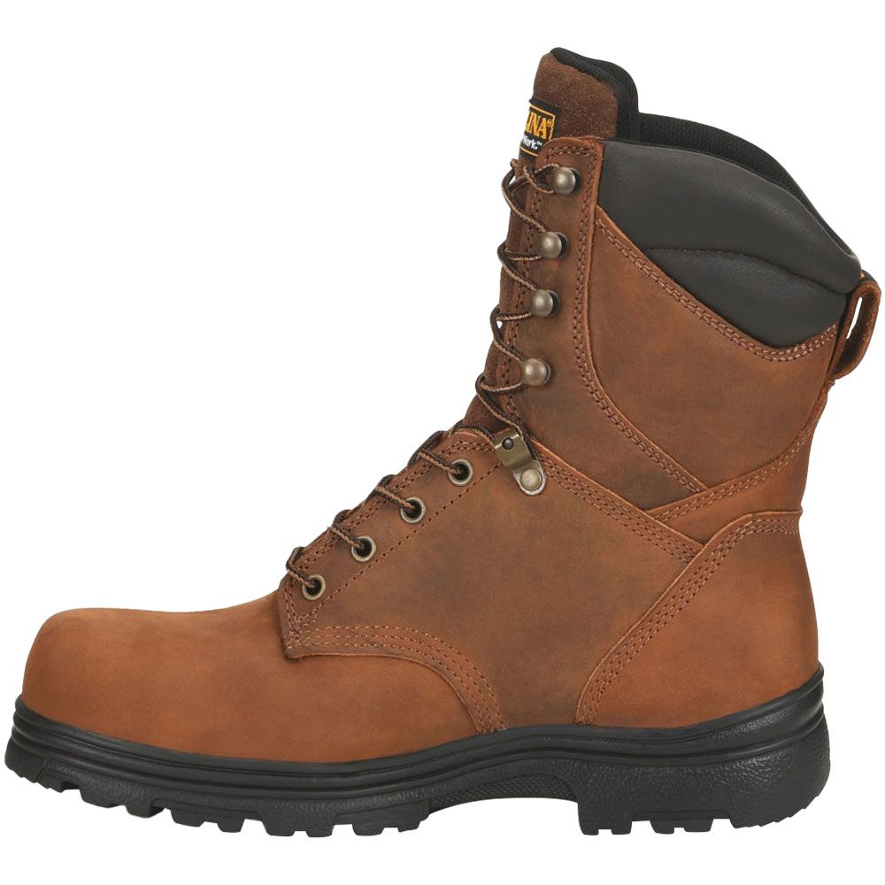 Carolina CA3524 Steel Toe Work Boots - Mens Dark Brown Back View