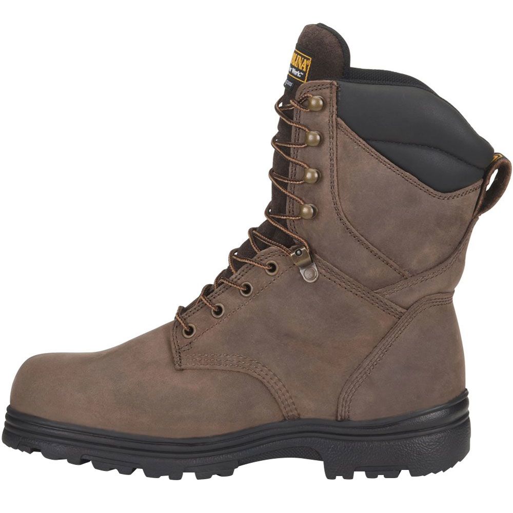 Carolina CA3534 Steel Toe Work Boots - Mens Dark Brown Back View