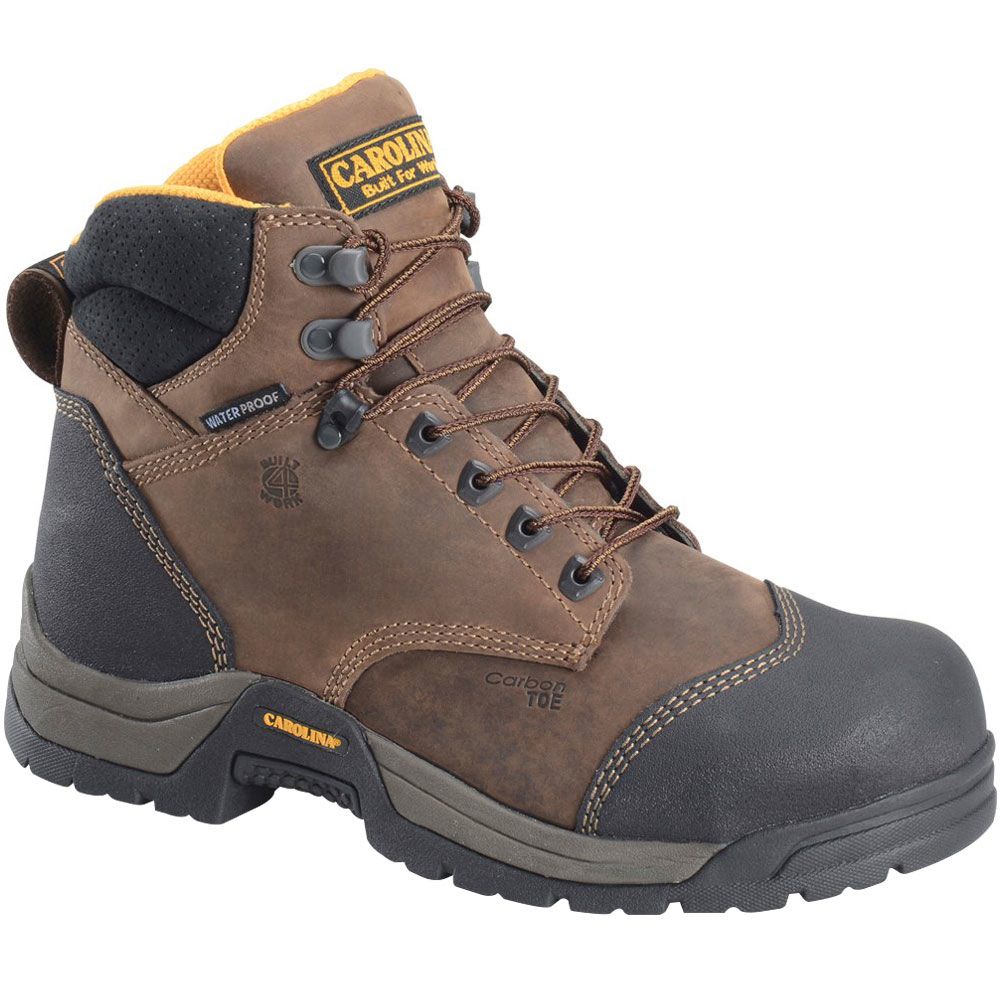 Carolina 6 Inch Waterproof ESD Work Boots - Mens Brown