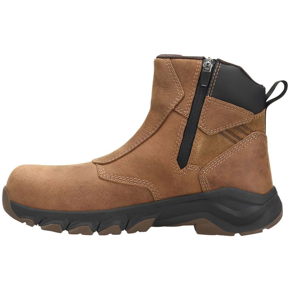 Carolina Subframe CA5550 6" Lt WP Composite Toe Work Boots - Mens Dark Brown Back View