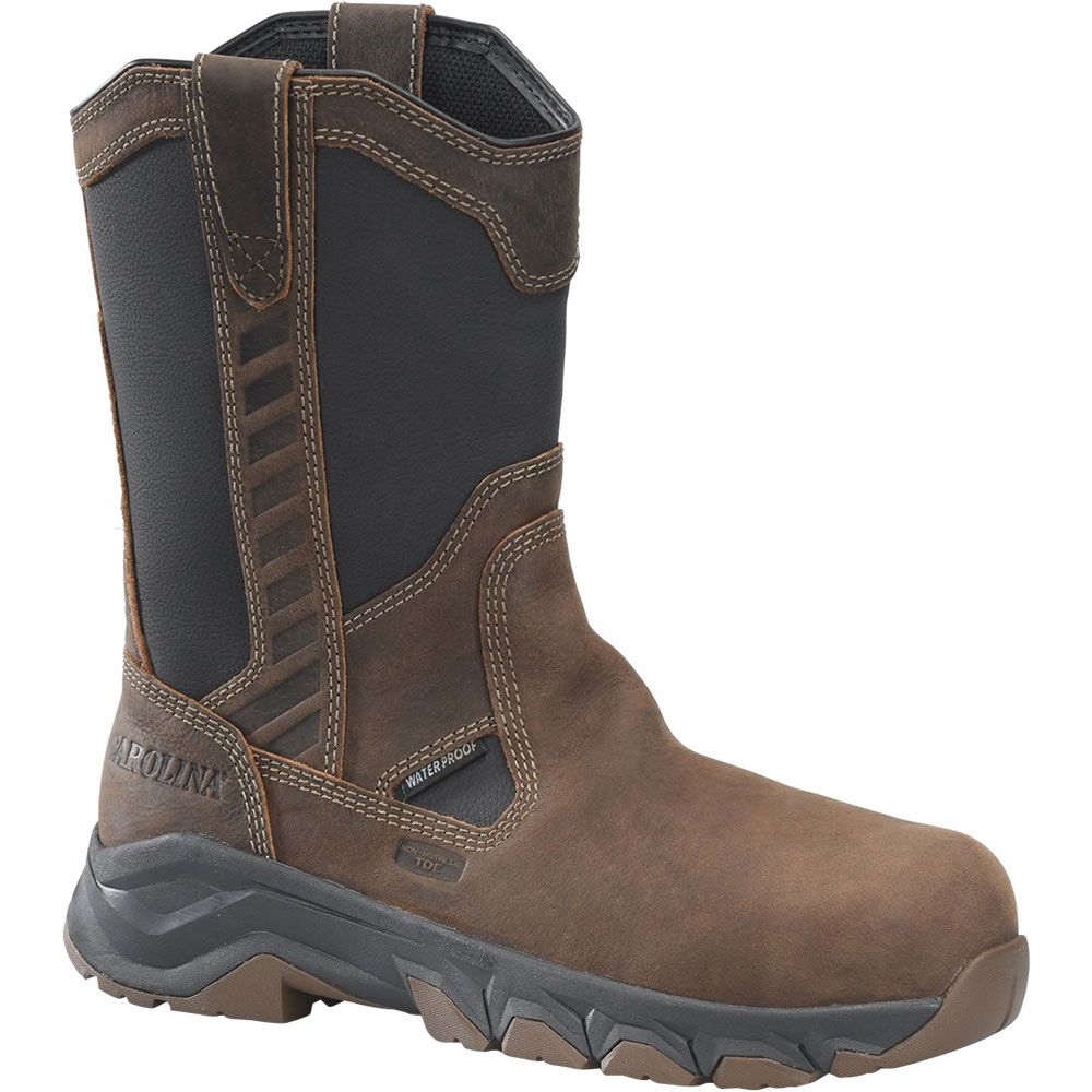 Carolina Mens Subframe 10" Ltwt Wp Comptoe Pullon Composite Toe Work Boots - Mens Dark Brown