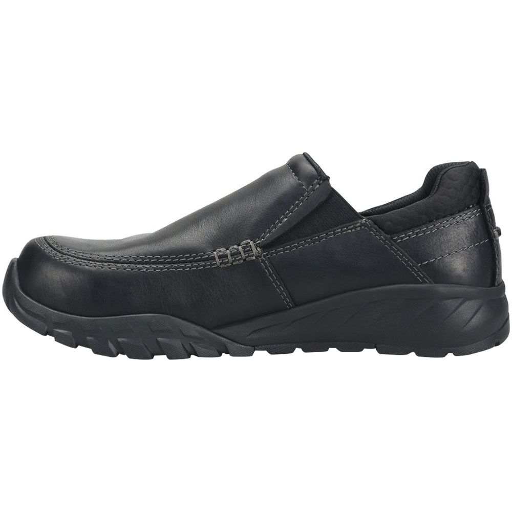 Carolina Force Slip On Composite Toe Work Shoes - Mens Black Back View