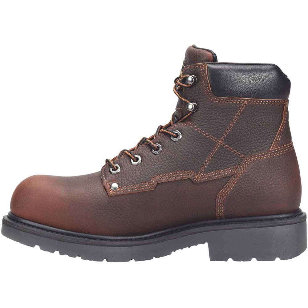 Carolina DICE 6" CA6011 Non-Safety Toe Work Boots - Mens Dark Brown Back View