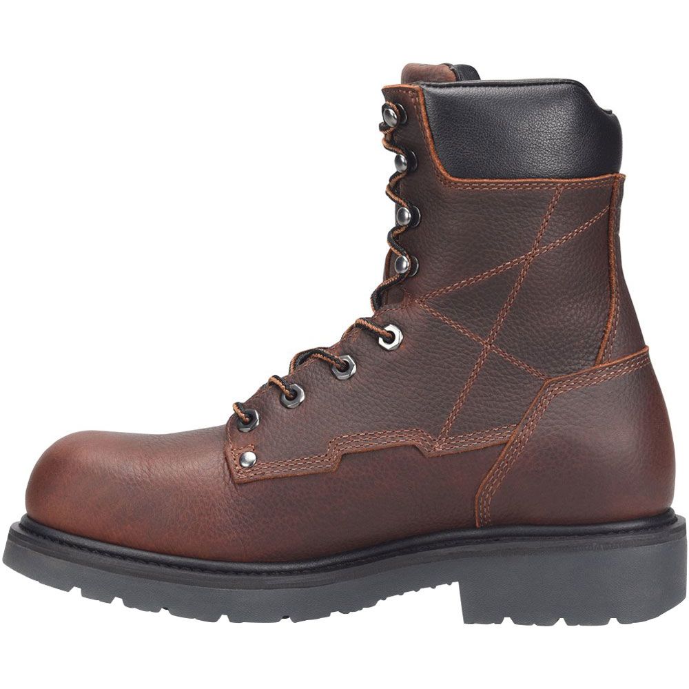 Carolina DICE 8" CA6512 Aluminum Toe Work Boots - Mens Dark Brown Back View