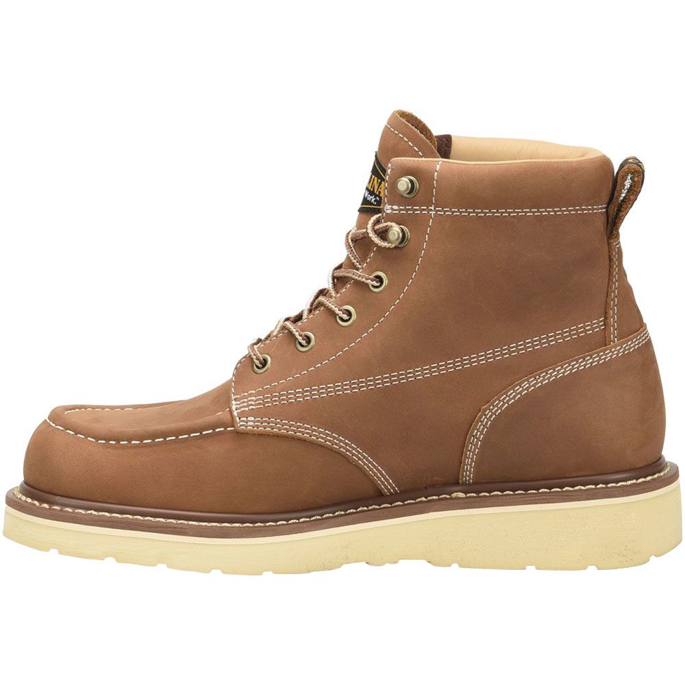 Carolina CA7041 Men's 6" Wp Safety Toe Work Boots Brown Back View