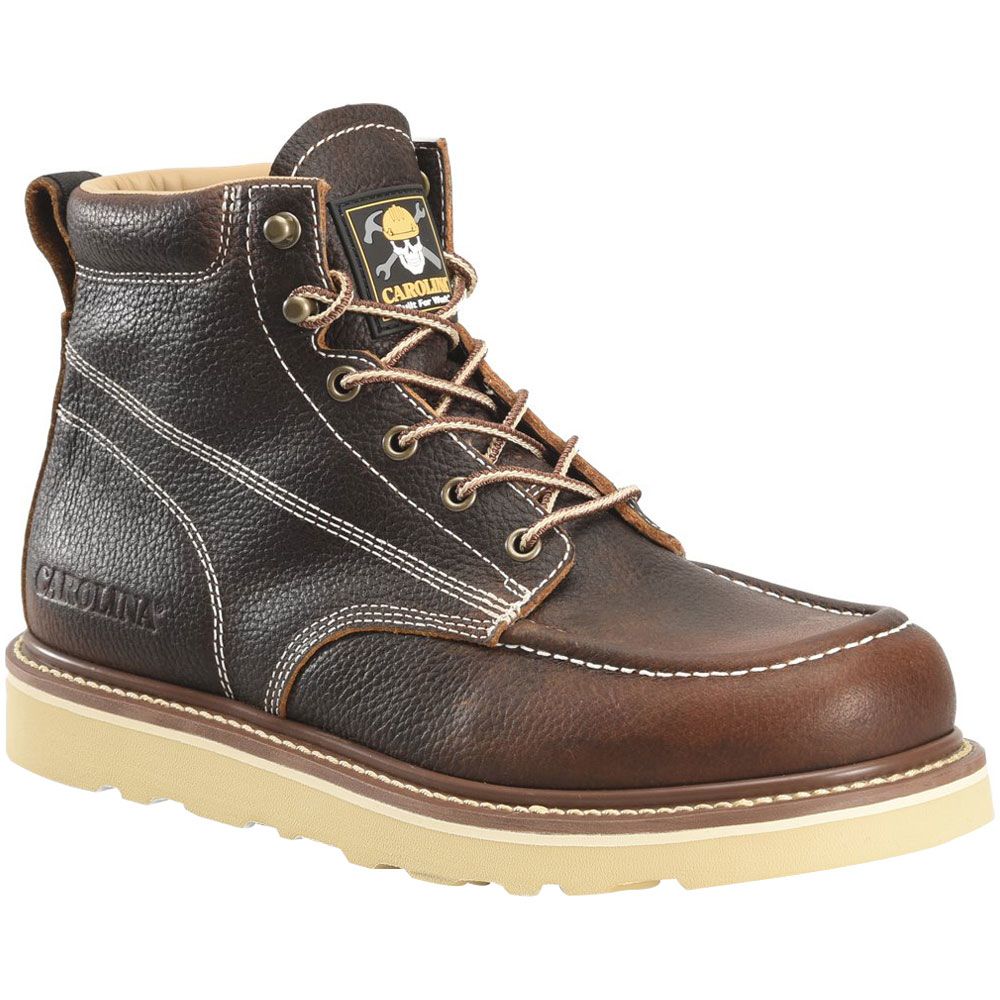 Carolina Flatiron Wedge CA7043 Non-Safety Toe Work Boots - Mens Dark Brown