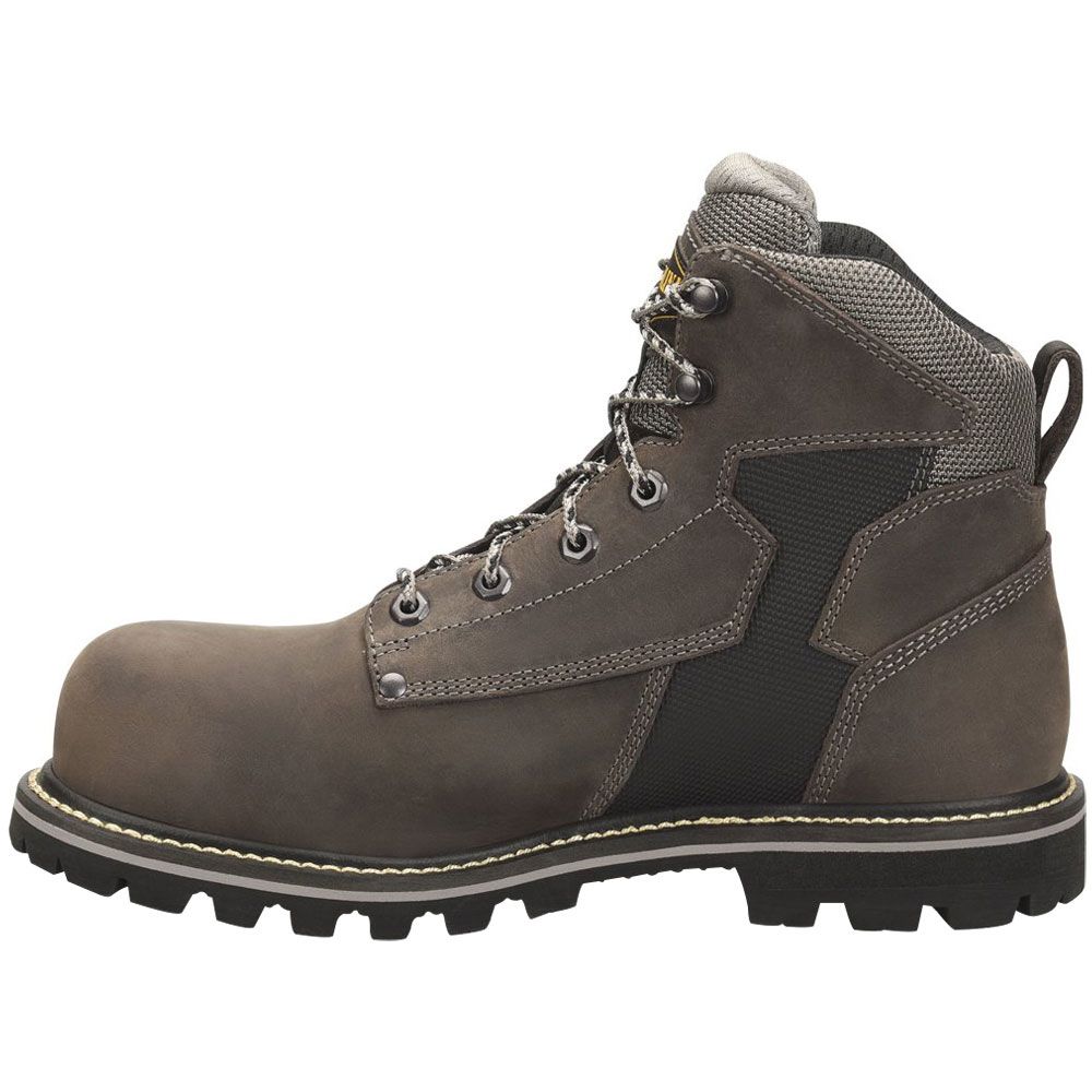 Carolina CA7540 Mens 6" Wp Carbon Comp Toe Work Boots Gray Black Back View