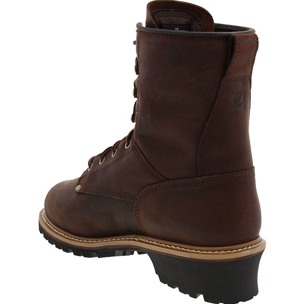 Carolina CA7821 Steel Toe Work Boots - Mens Dark Brown Back View