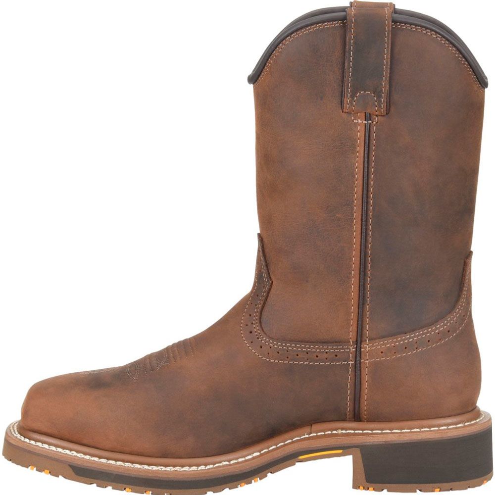 Carolina Ca8036 Non-Safety Toe Work Boots - Mens Dark Brown Back View