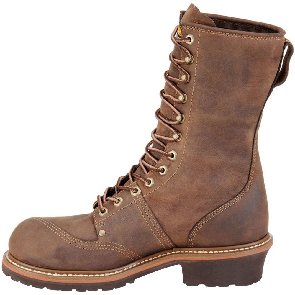 Carolina CA904 Non-Safety Toe Work Boots - Mens Dark Brown Back View