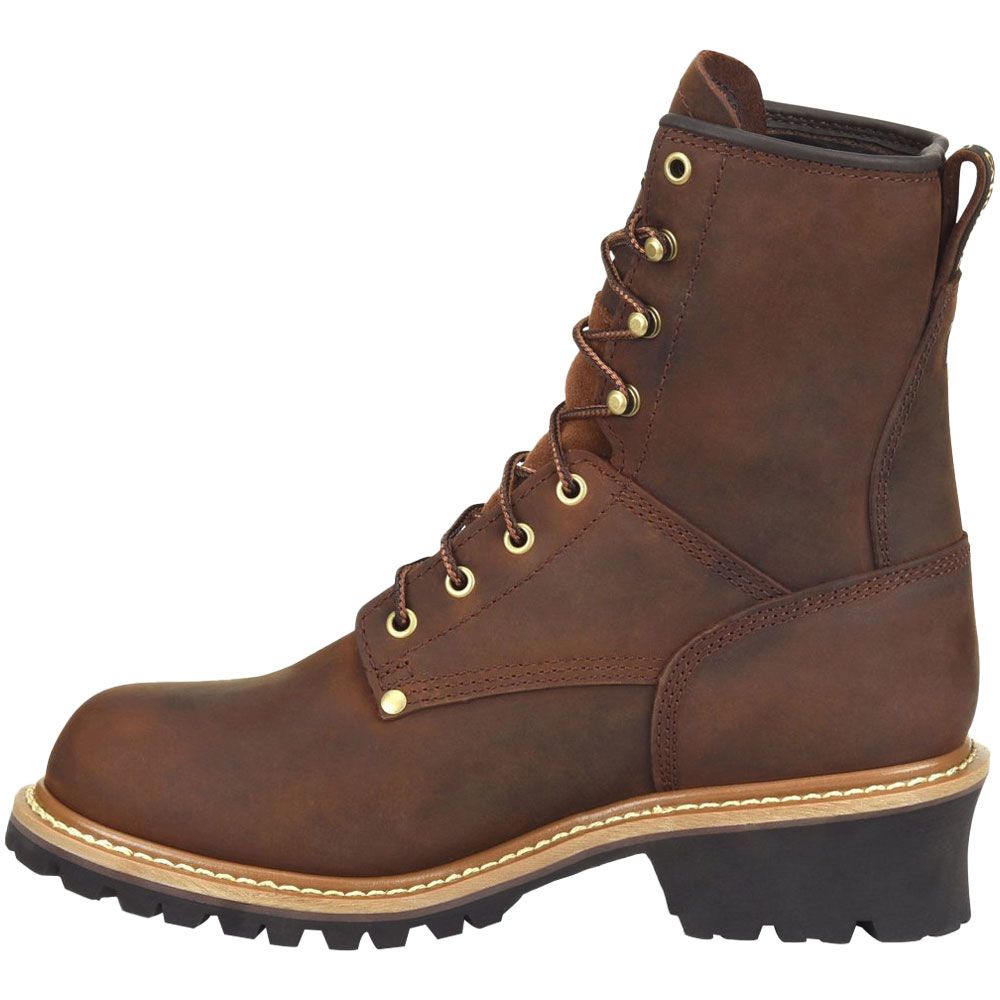 Carolina CA9821 Steel Toe Work Boots - Mens Dark Brown Back View