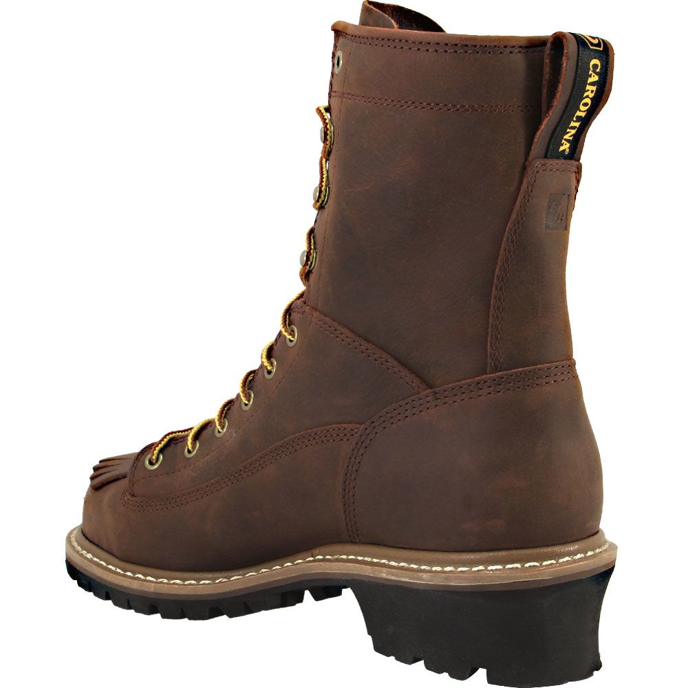 Carolina CA9824 Steel Toe Work Boots - Mens Dark Brown Back View