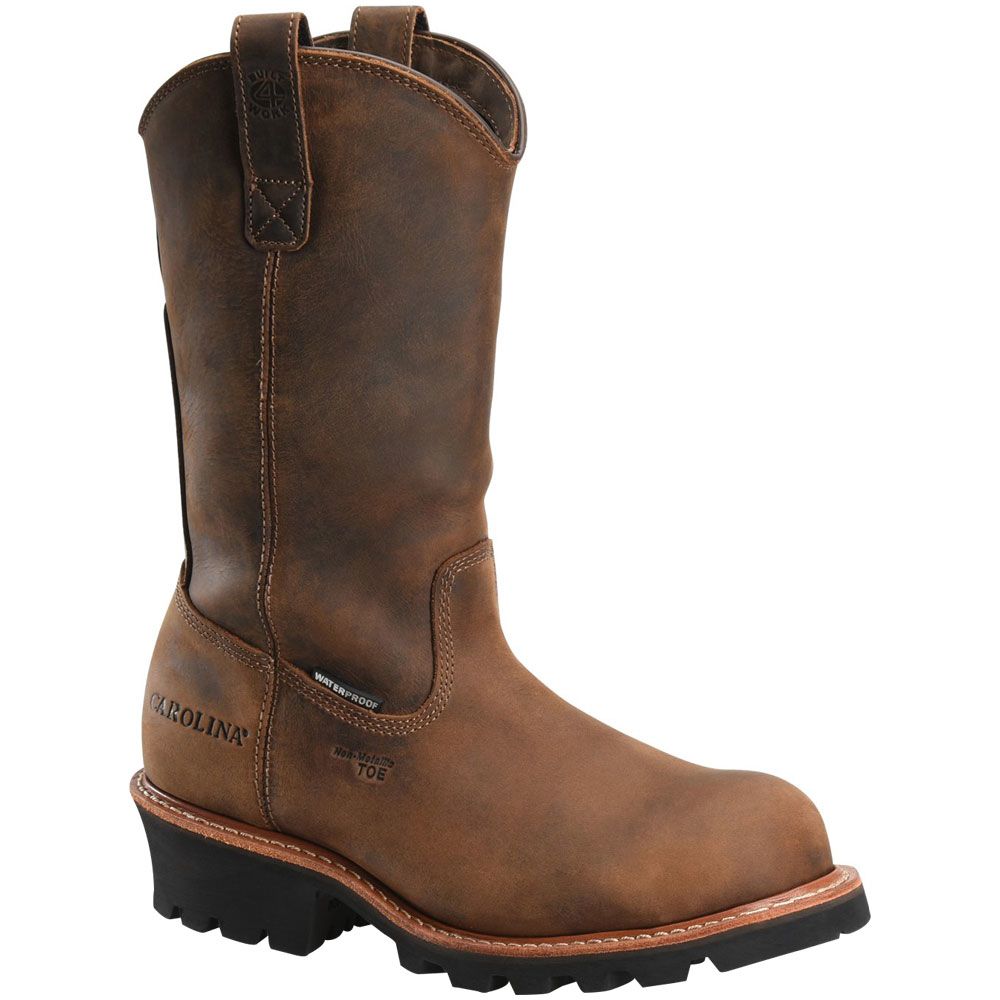 Carolina Well X Logger Composite Toe Work Boots - Mens Dark Brown