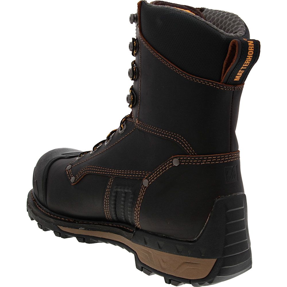 Matterhorn MT2562 Mens 8" Maximus Comp Toe Work Boots Brown Back View