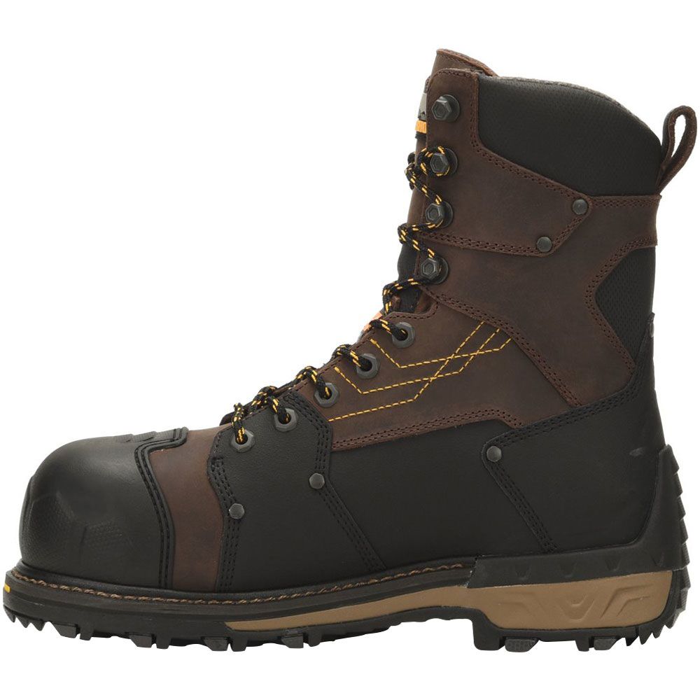 Matterhorn MTC300 8" Comp Toe Int Met PR Mens Work Boots Black Brown Back View