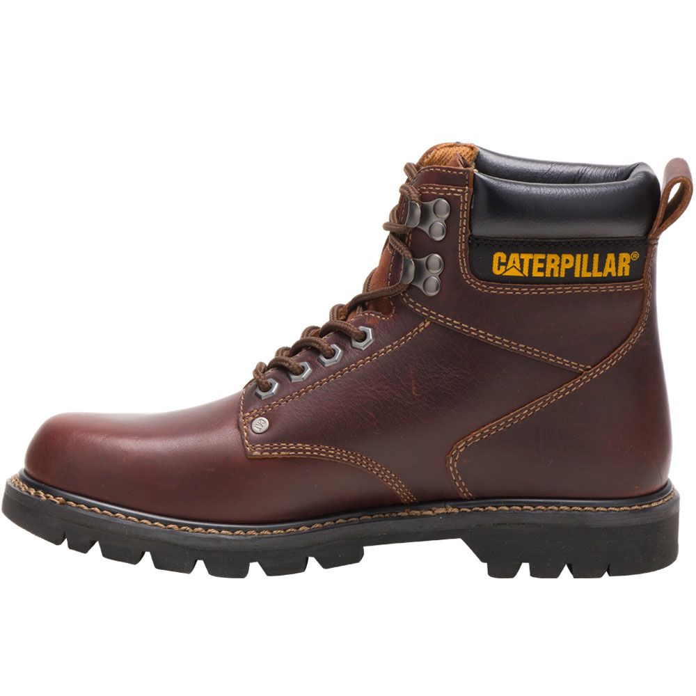 Caterpillar Footwear Second Shift Work Boots - Mens Brown Back View