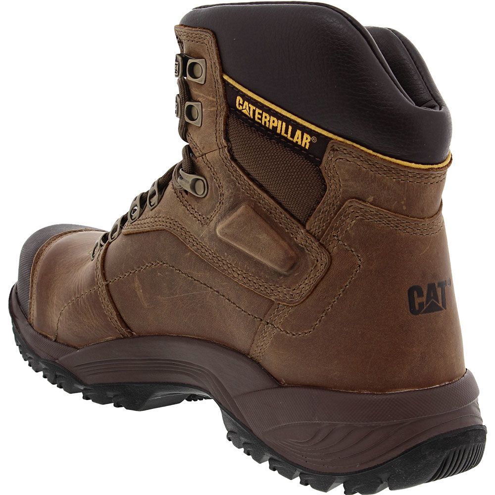 Caterpillar Footwear Diagnostic Hi Steel Toe Work Boots - Mens Brown Back View