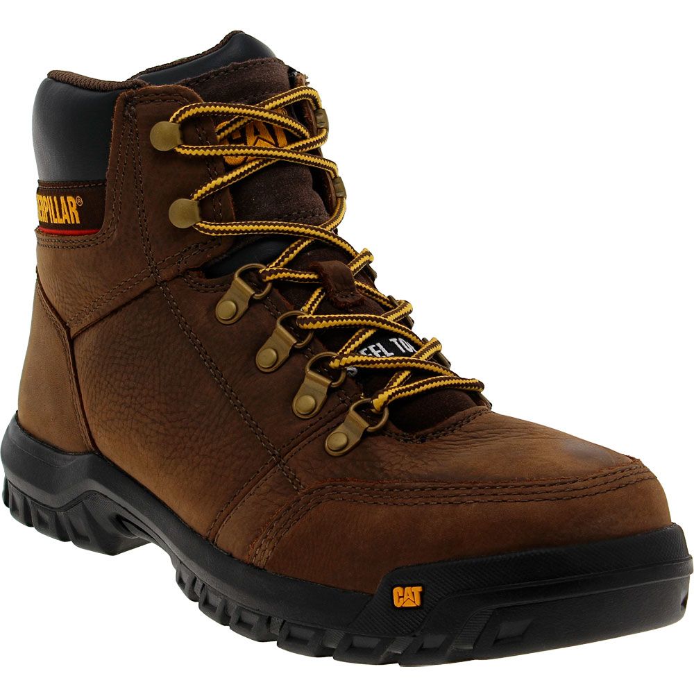 Caterpillar Footwear Outline Safety Toe Work Boots - Mens Brown