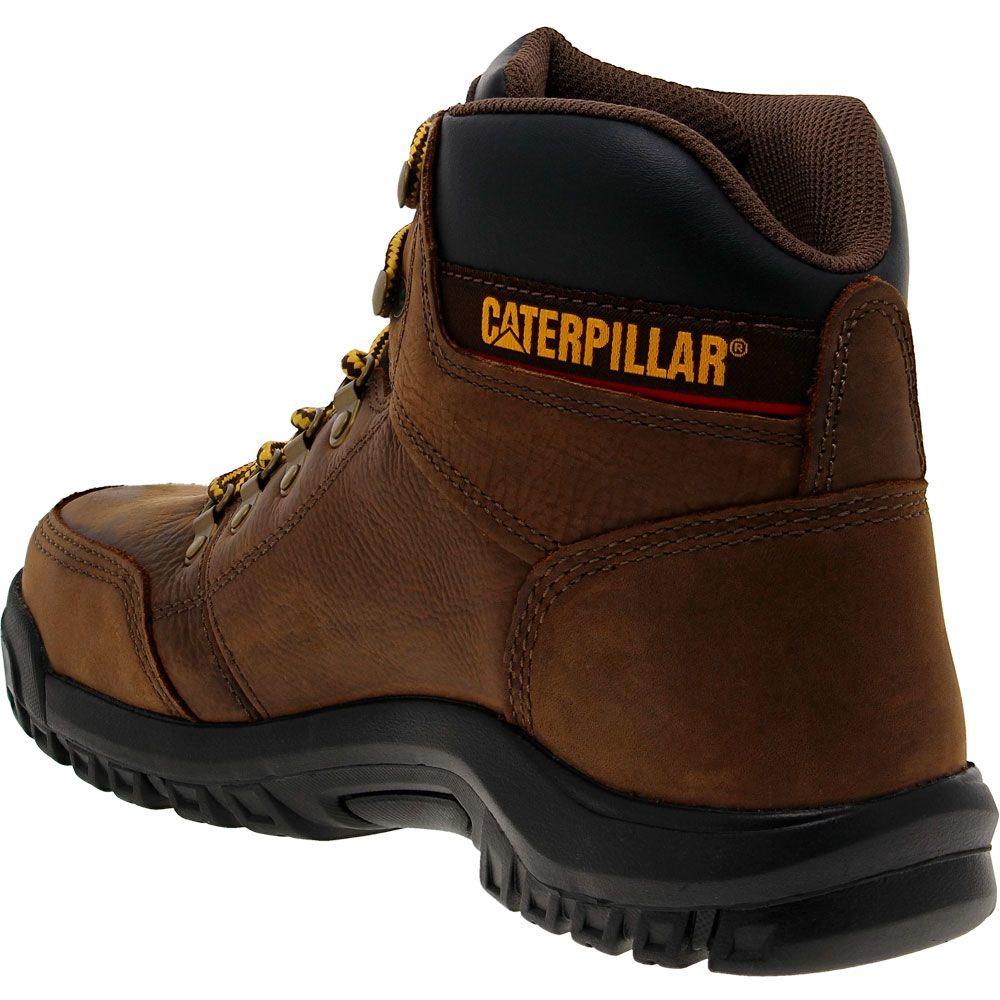 Caterpillar Footwear Outline Safety Toe Work Boots - Mens Brown Back View