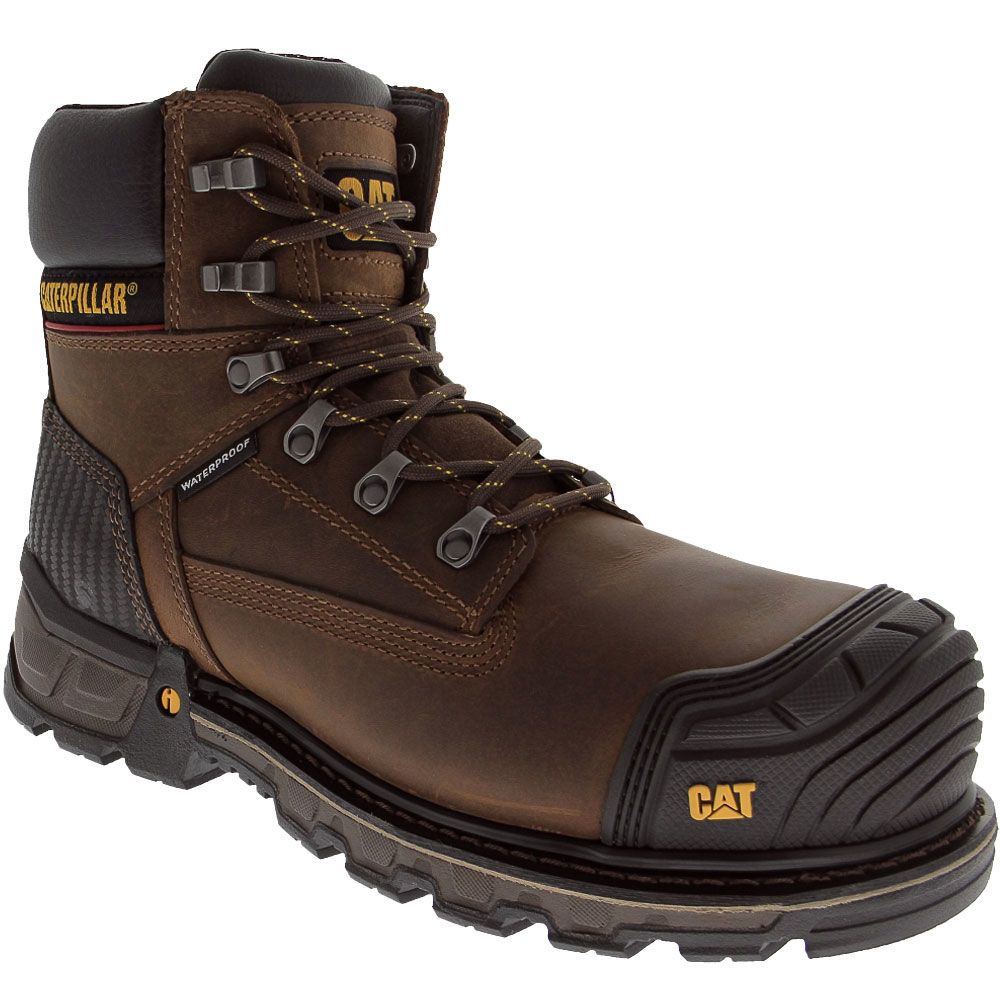 Caterpillar Footwear Excavator H2O Comp Toe Work Boots - Mens Brown