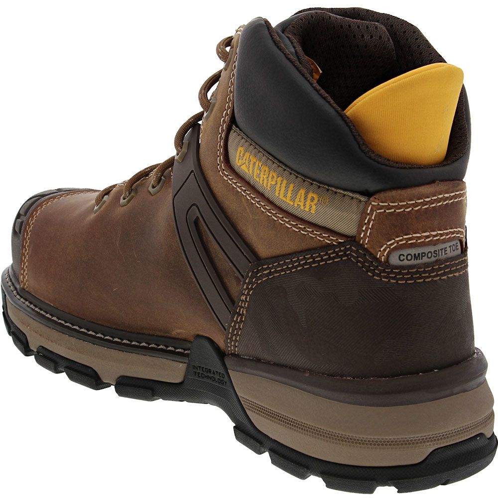 Caterpillar Footwear Excavator Superlight CT Work Boots - Mens Brown Back View