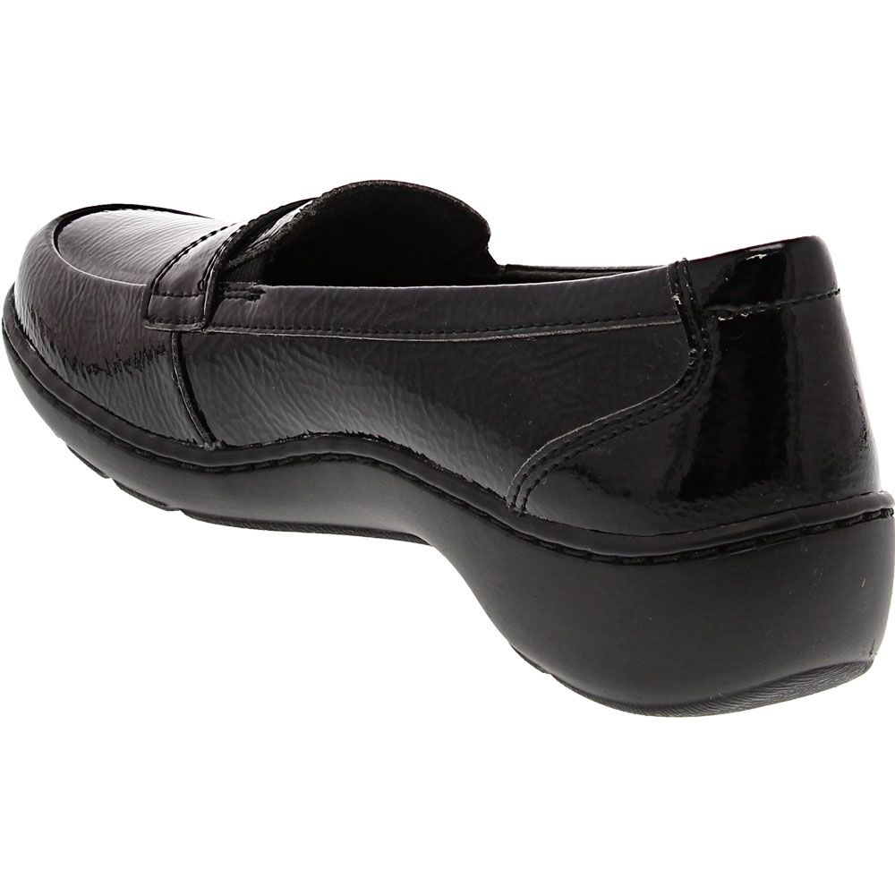 Clarks Cora Daisy Slip on Casual Shoes - Womens Black Back View