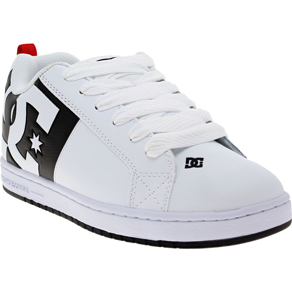 DC Shoes Court Graffik Sq Skate Shoes - Mens White Black Black