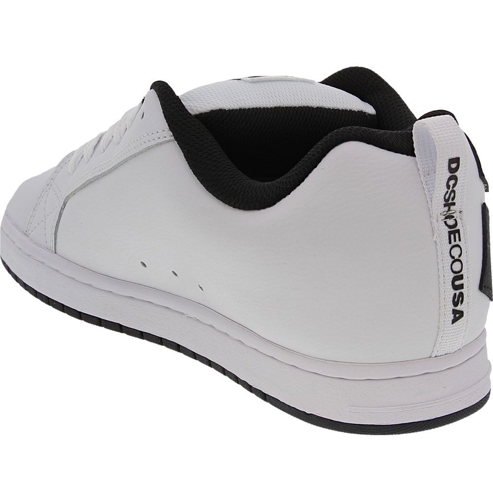 DC Shoes Court Graffik Skate Shoes - Mens White Black Black Back View